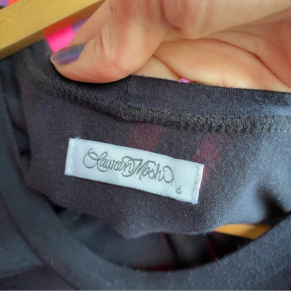 Lauren Moshi Crystal Love Cutout Cold Shoulder Long Sleeve Top Modal Embellished - Picture 6 of 14